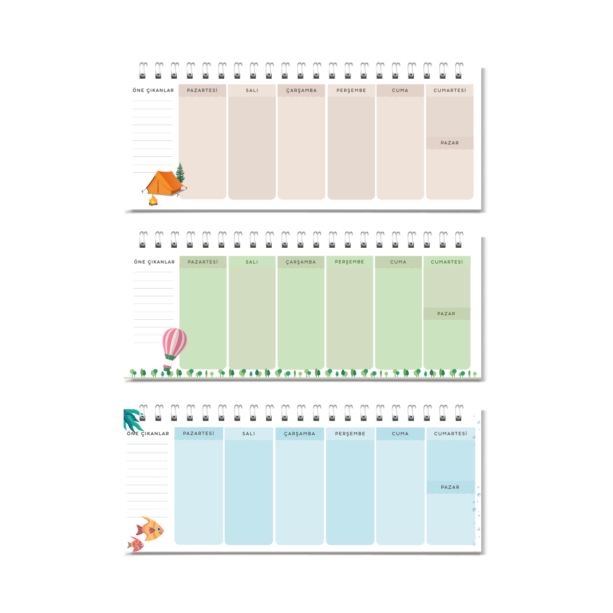 Joo Haftalık Planlayıcı Çiçek Serisi Joo Haftalık Planlayıcı Çiçek Serisi