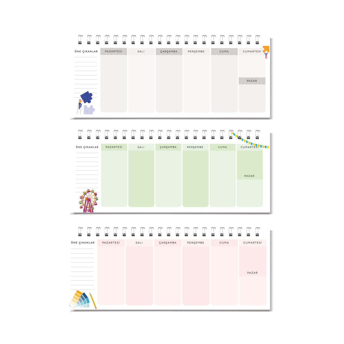 Joo Haftalık Planlayıcı Çiçek Serisi Joo Haftalık Planlayıcı Çiçek Serisi