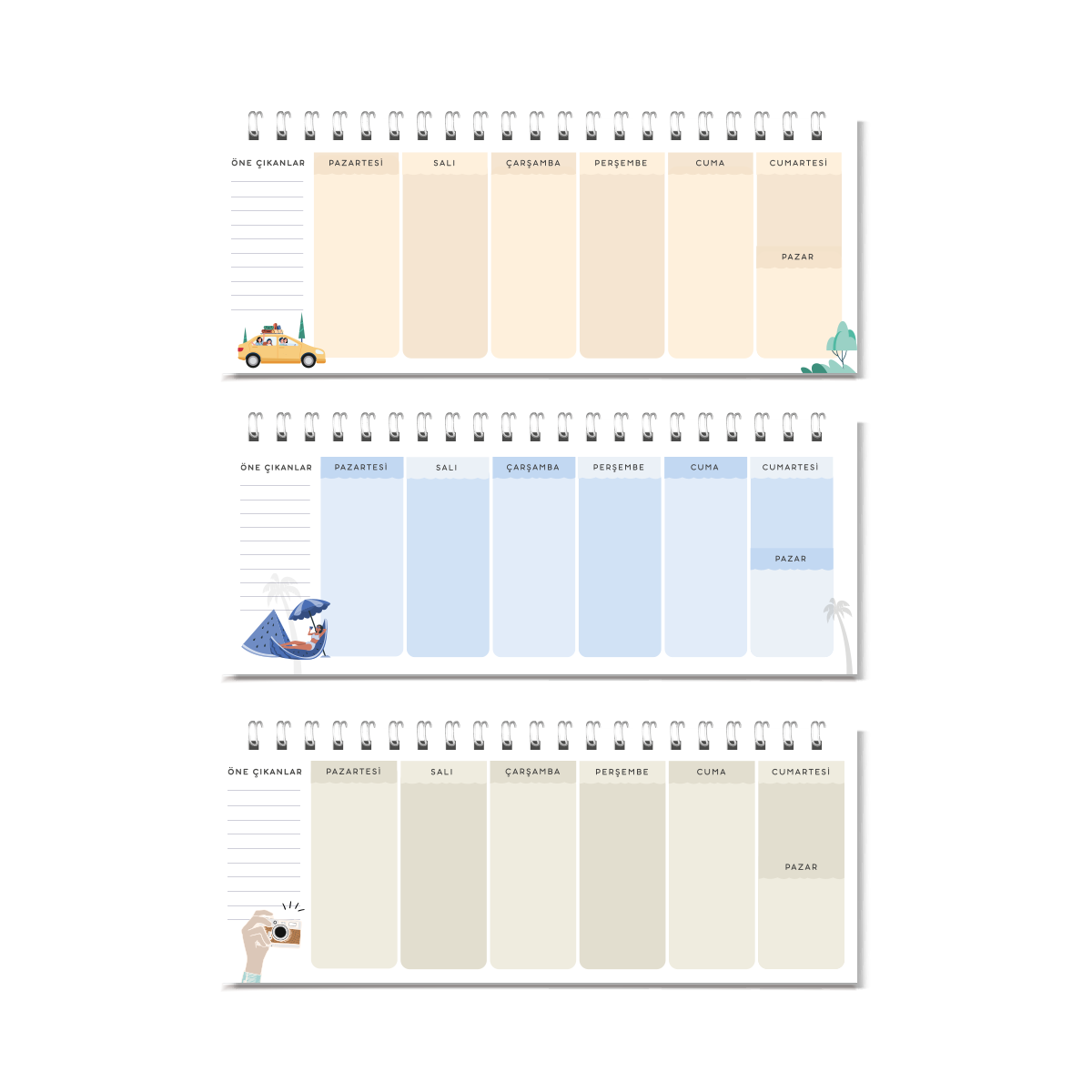 Joo Haftalık Planlayıcı Çiçek Serisi Joo Haftalık Planlayıcı Çiçek Serisi