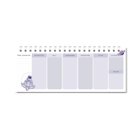 Joo Haftalık Planlayıcı Çiçek Serisi