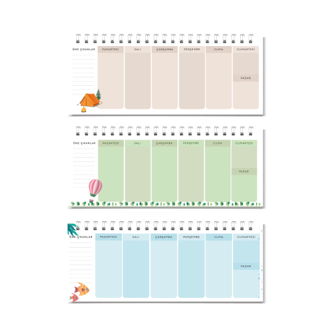 Joo Haftalık Planlayıcı Çiçek Serisi