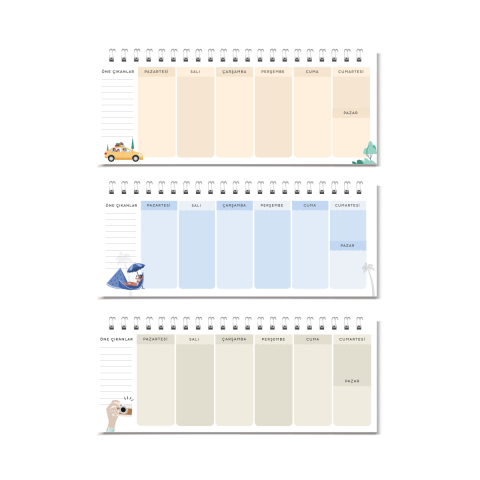 Joo Haftalık Planlayıcı Çiçek Serisi