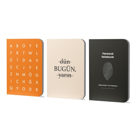 Joo Tipografi Serisi 3'lü Defter Seti